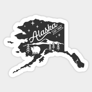 State of Alaska Graphic Tee Sticker